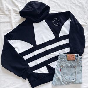 Adidas Black and White Hoodie